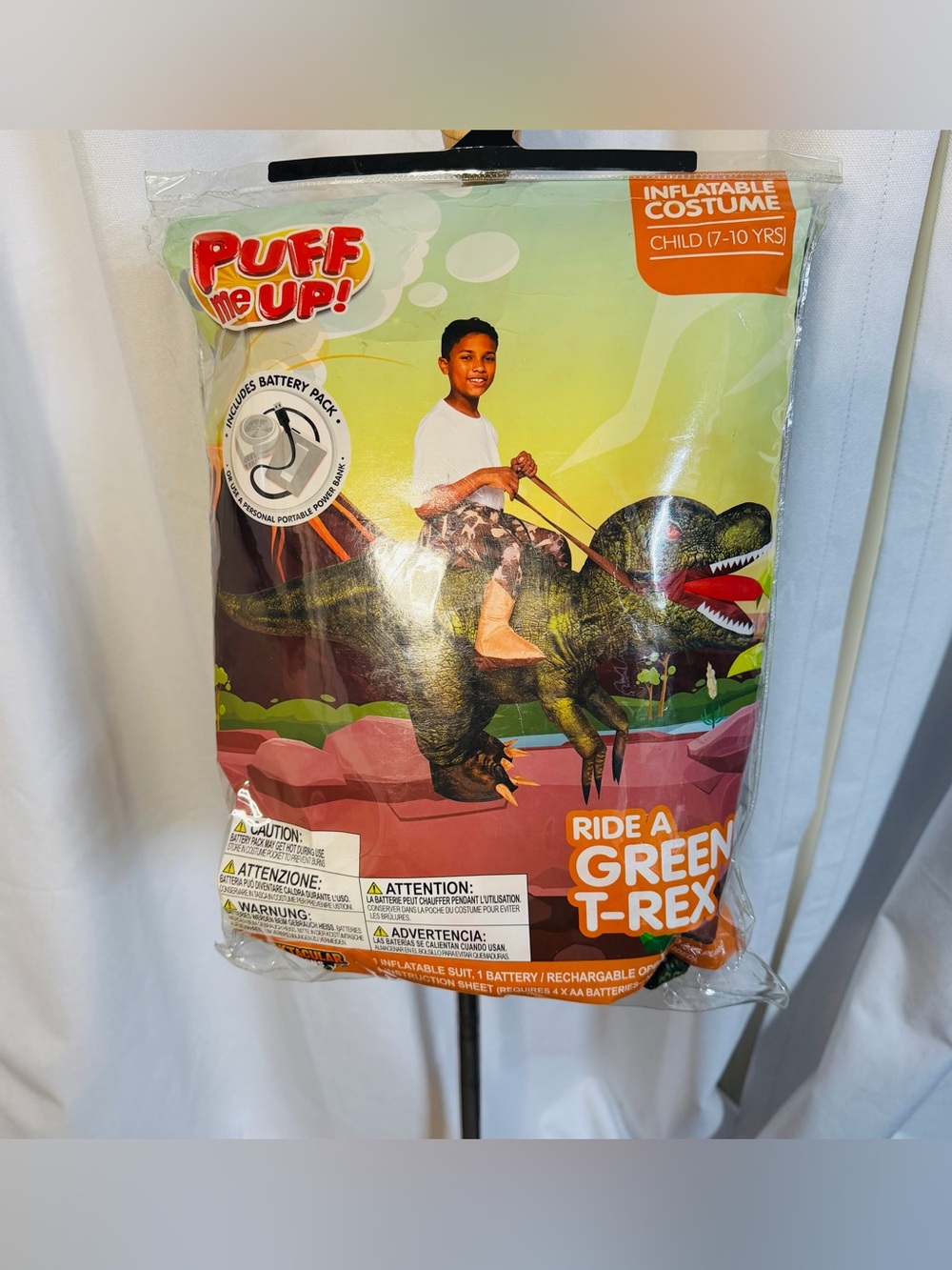 Puff Me Up! Ride A Green T-Rex Inflatable Costume - Green